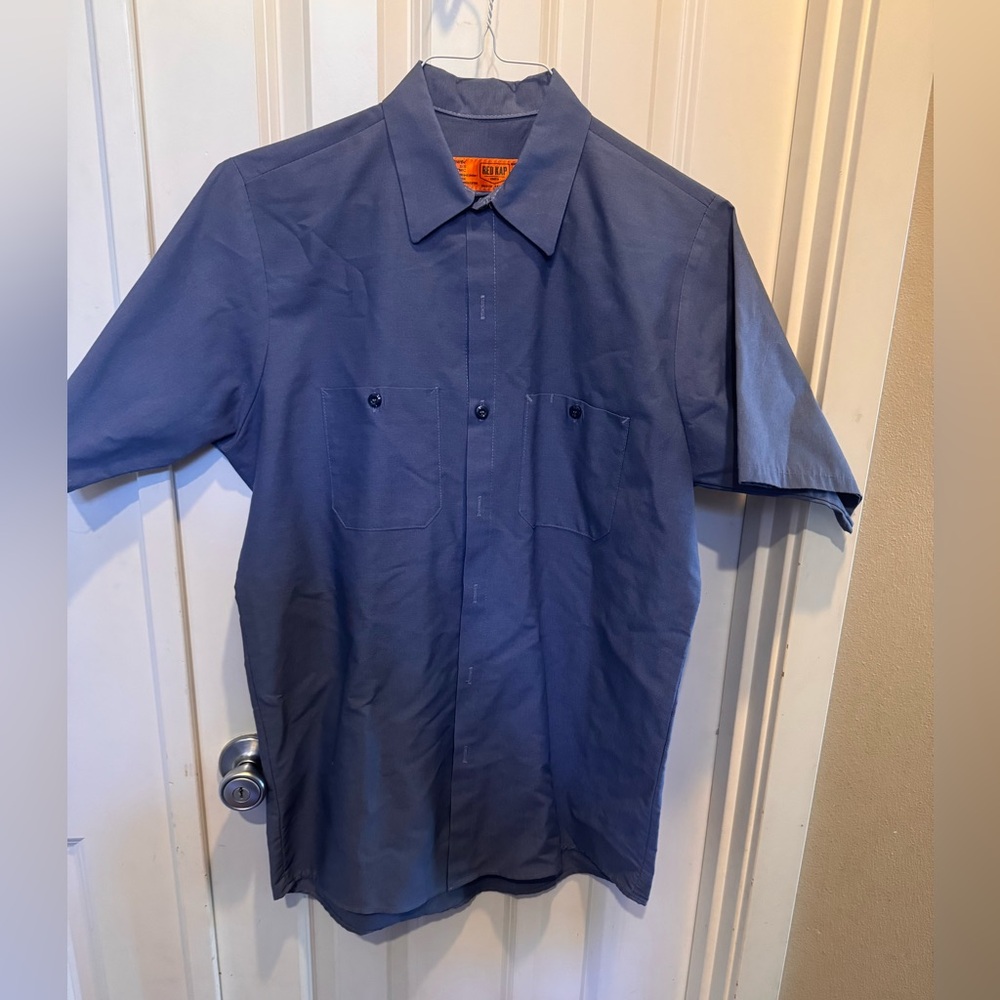 Men's Red Kap Blue Short Sleeve Work Shirt